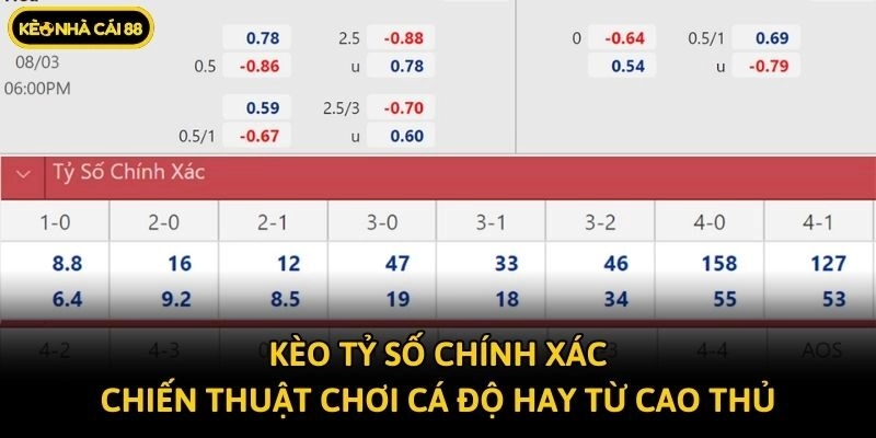 Kèo Tỷ Số Chính Xác - Chiến Thuật Chơi Cá Độ Hay Từ Cao Thủ